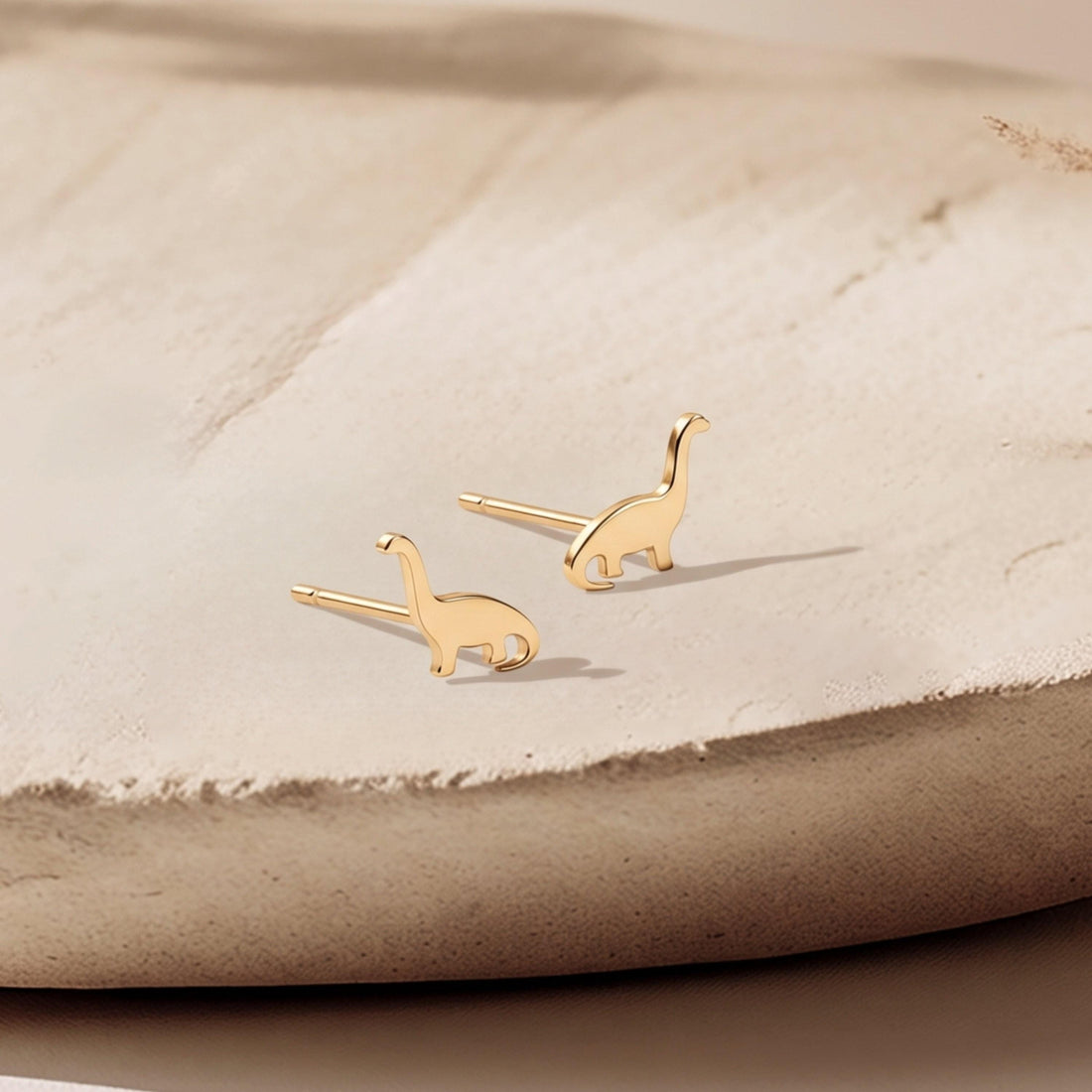 Brontosaurus Charm Stud Earrings