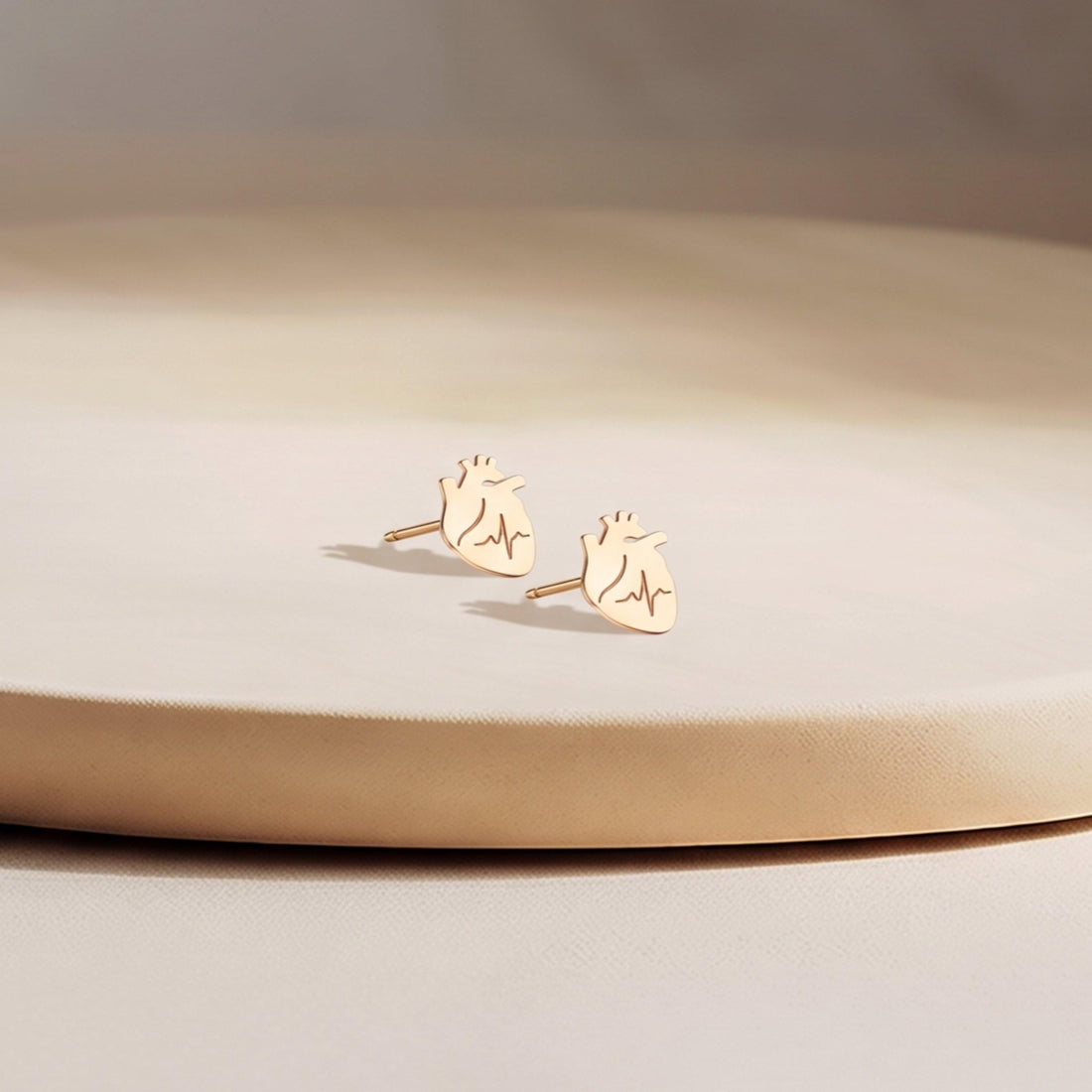 Anatomical Heart Stud Earrings