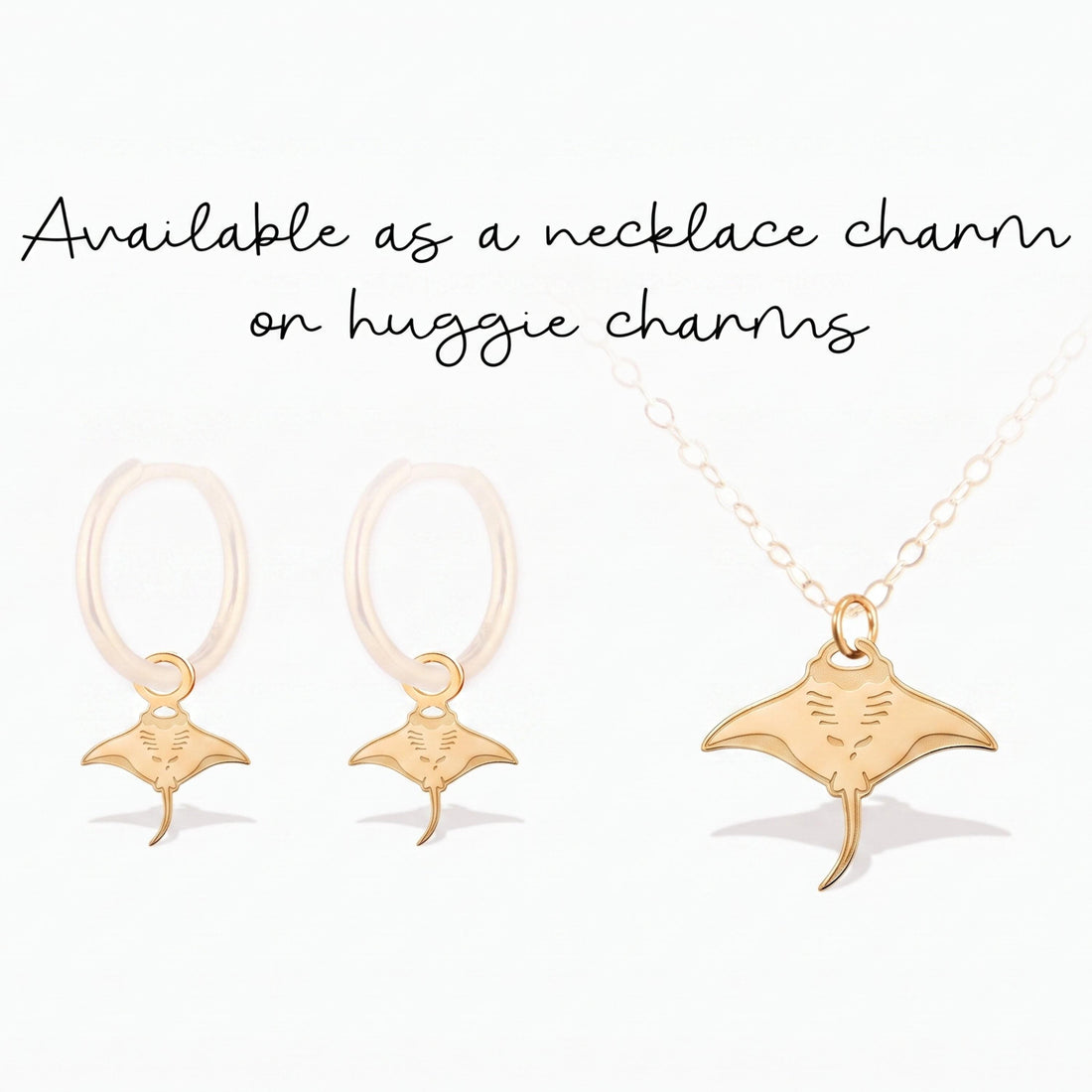 Manta Ray Necklace Charm