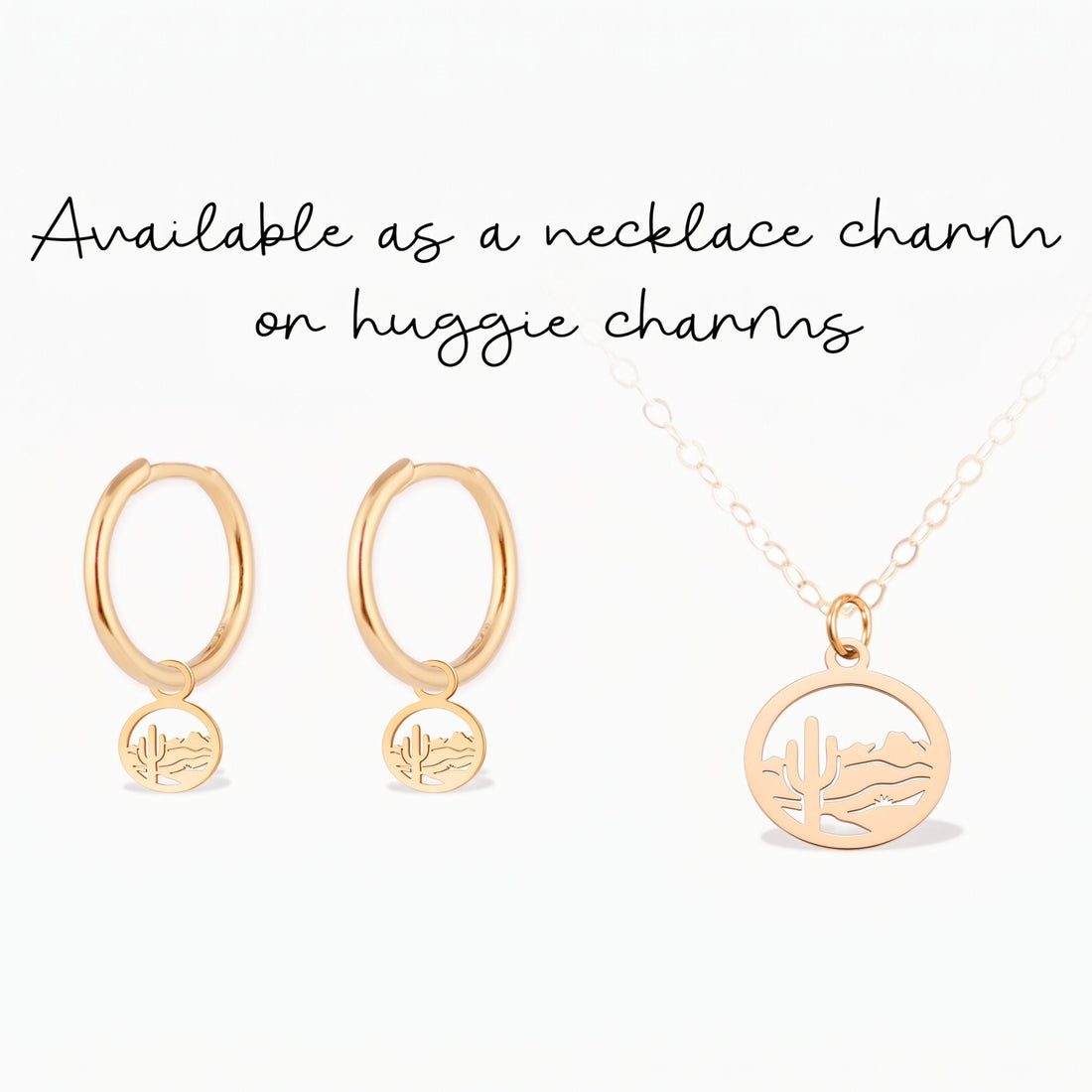Desert Cactus Scene Charm