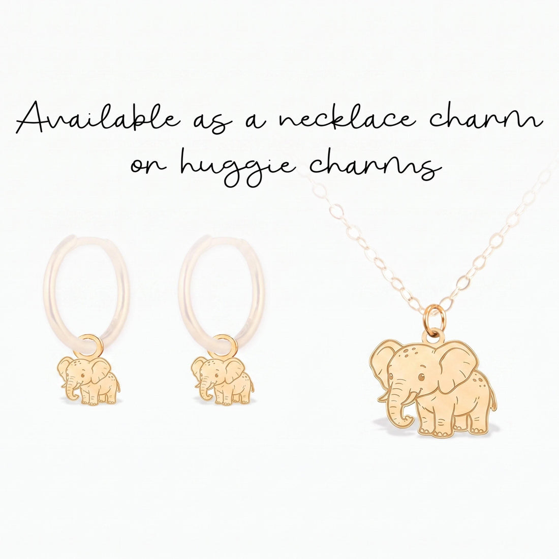 Baby Elephant Necklace Charm