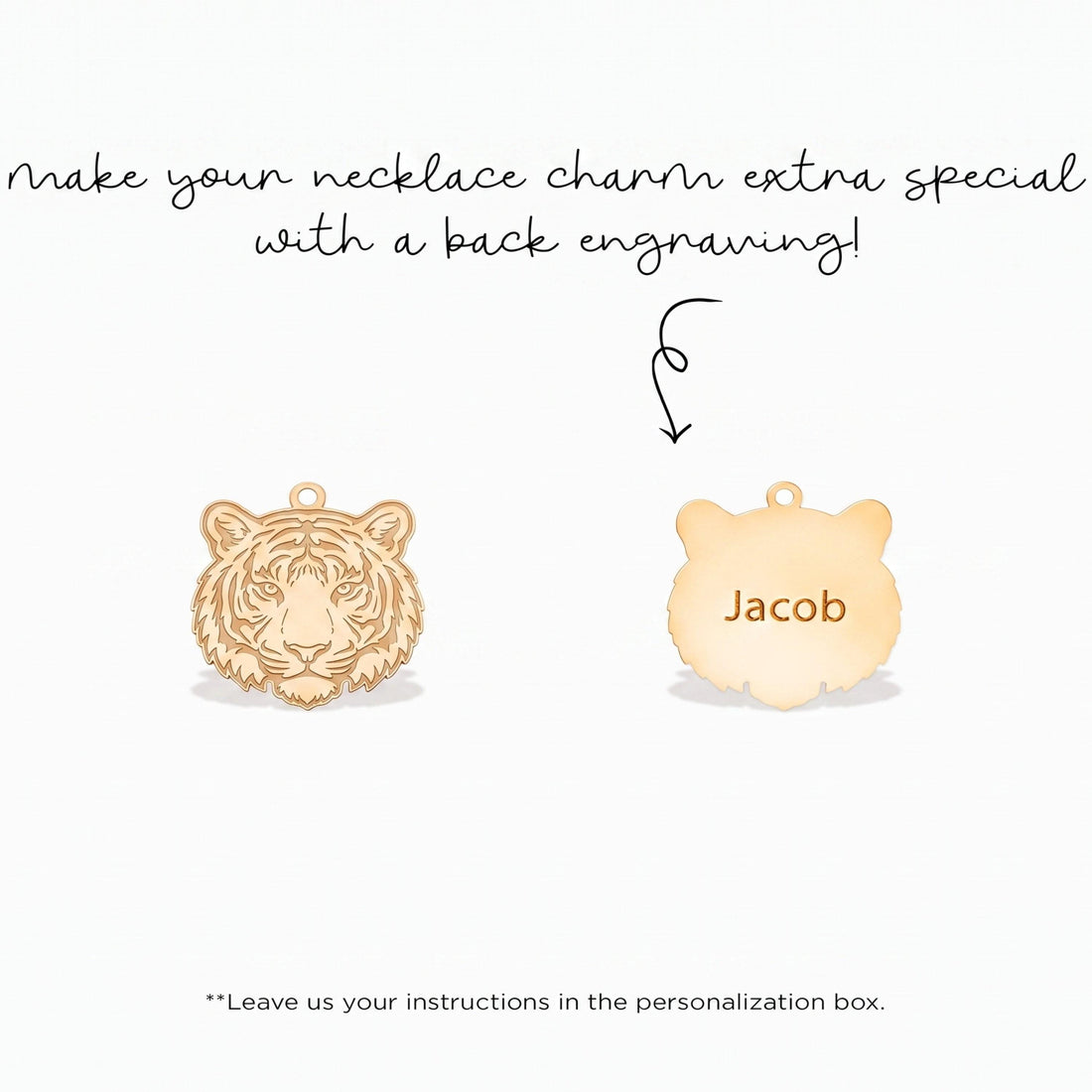Tiger Head Necklace Charm