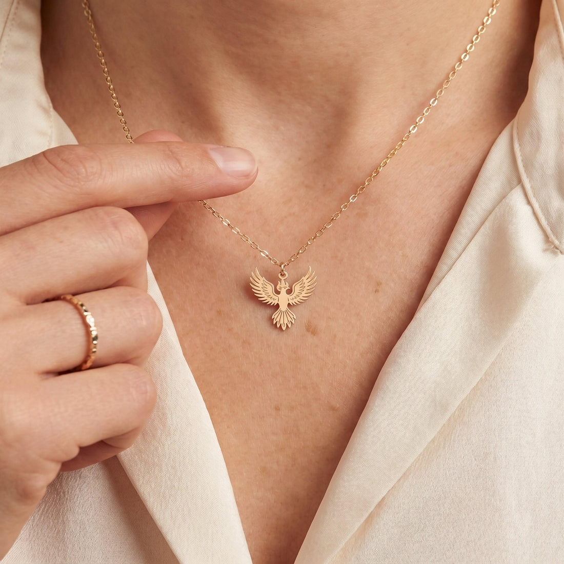 Phoenix Bird Necklace Charm