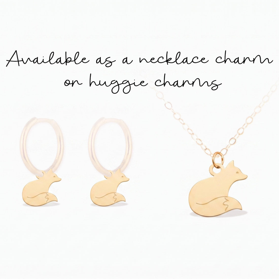 Sitting Fox Necklace Charm