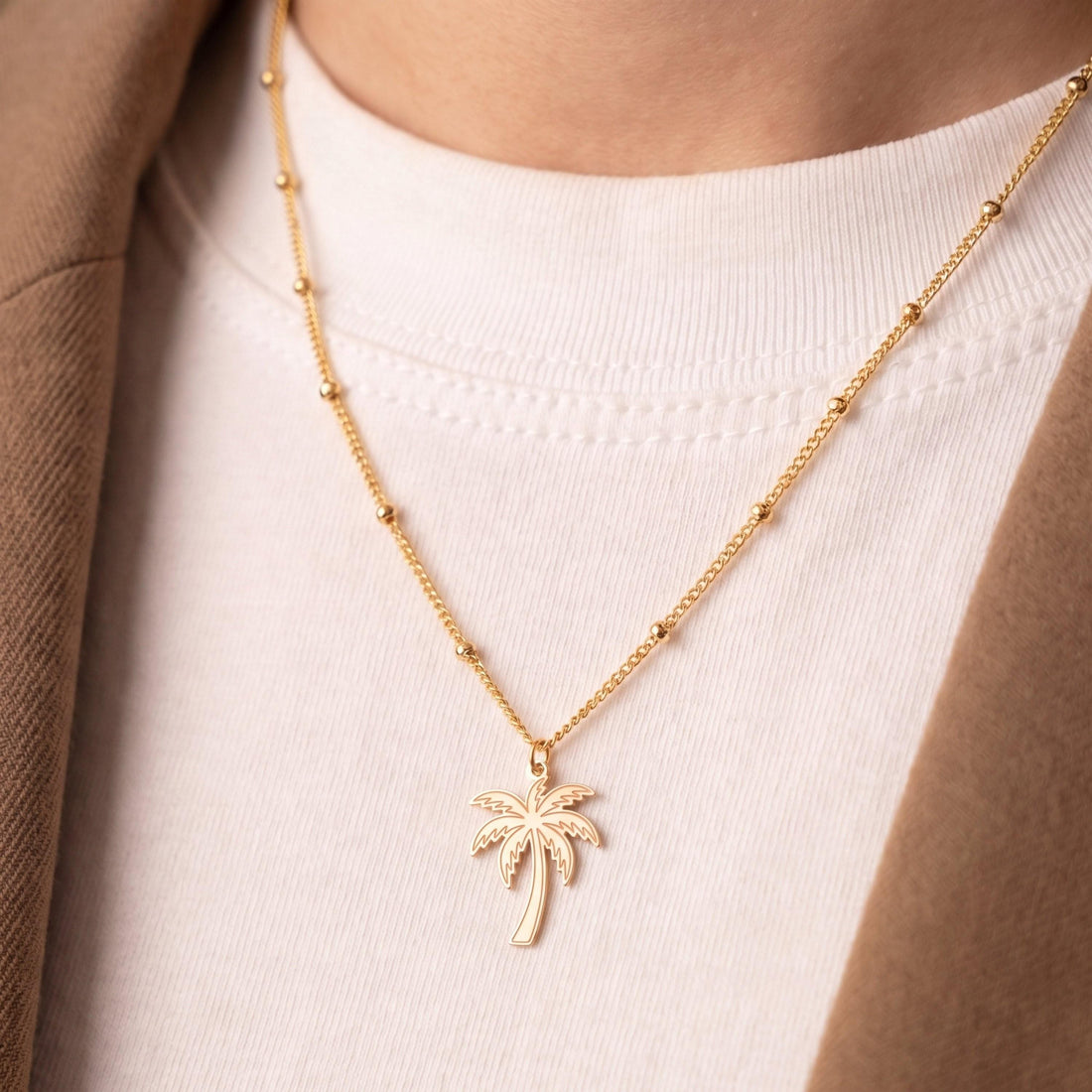Palm Tree Necklace Charm