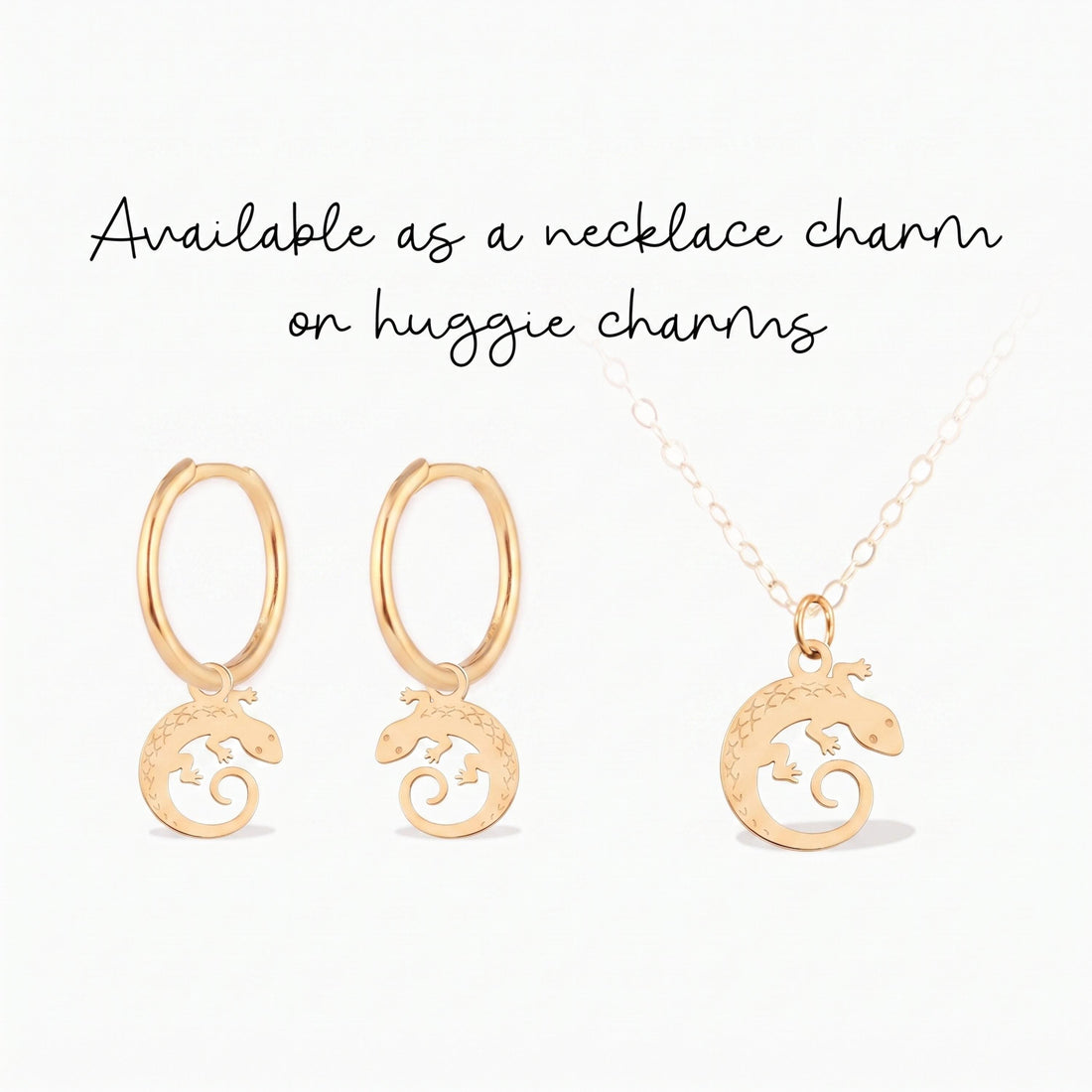 Curled Gecko Lizard Charm
