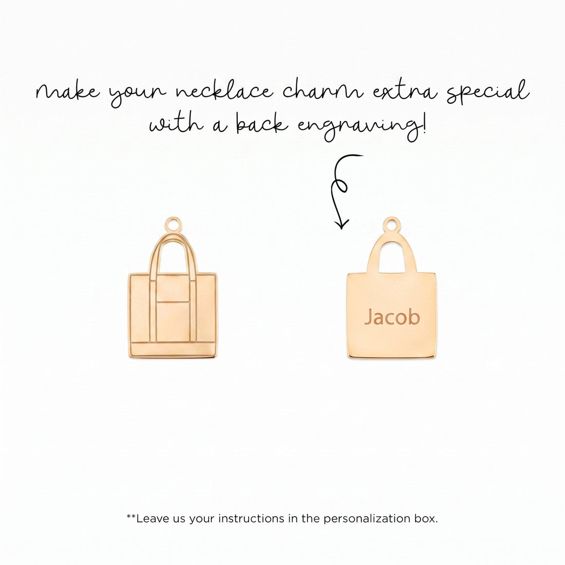 Shopping Bag Necklace Charm
