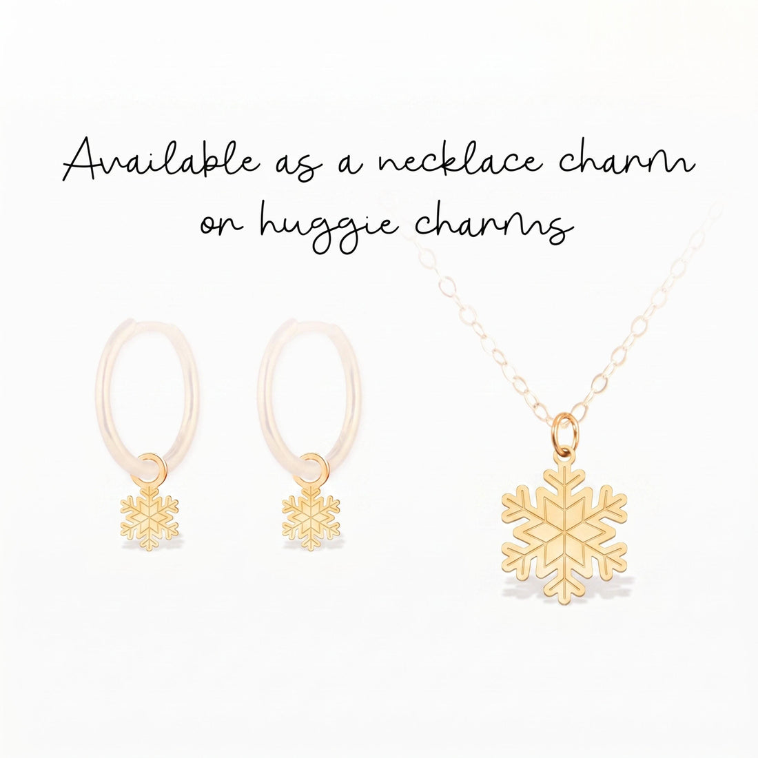 Snowflake Cutout Charm Pendant