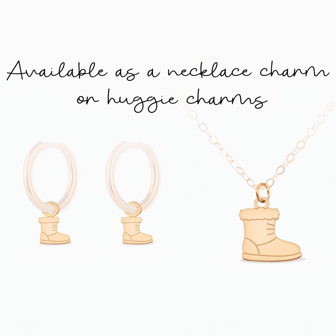 Winter Boot Necklace Charm