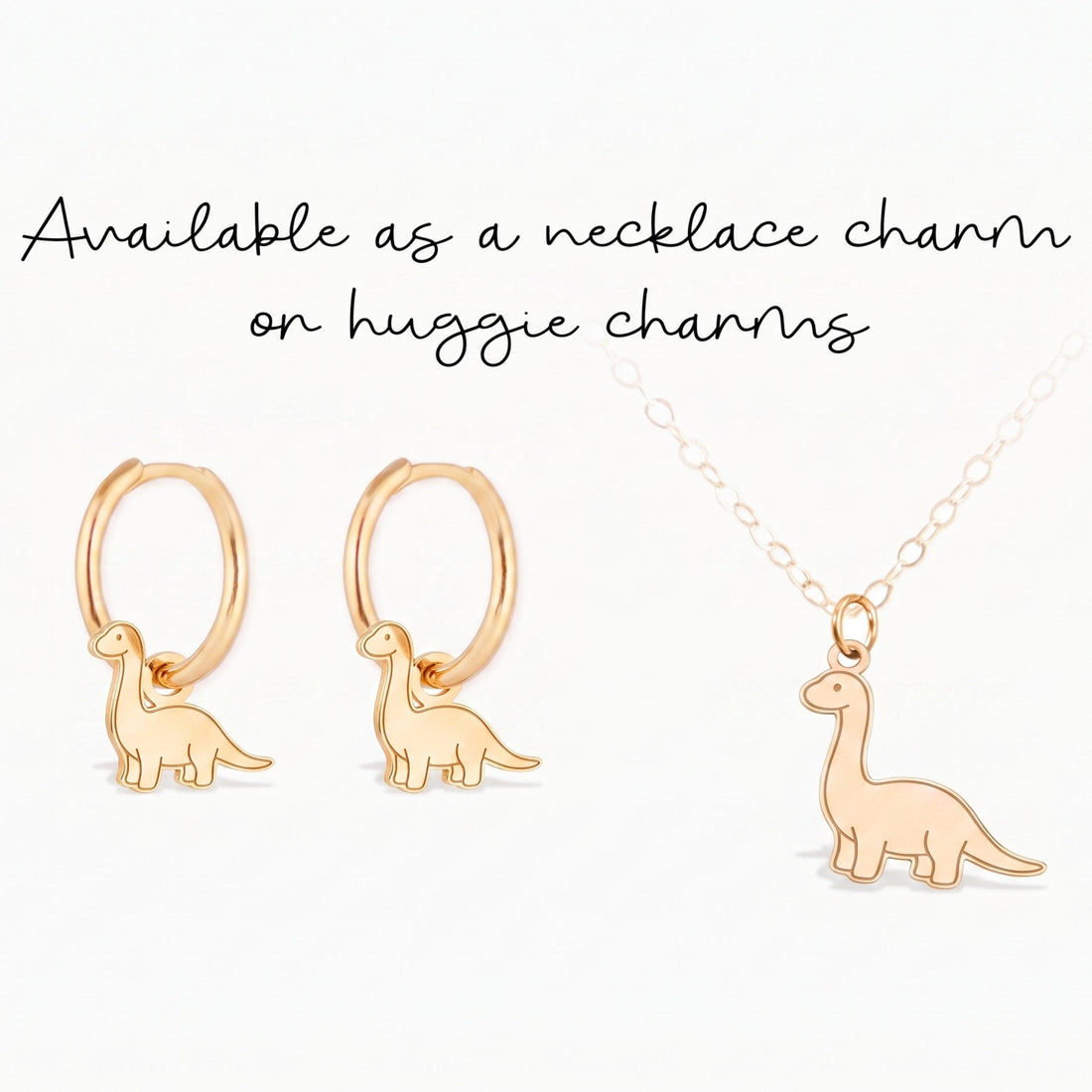 Brontosaurus Dinosaur Necklace Charm