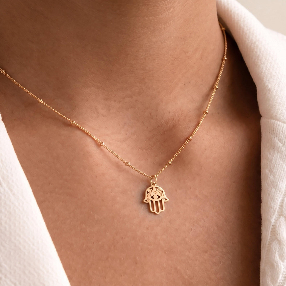Hamsa Hand Necklace Charm