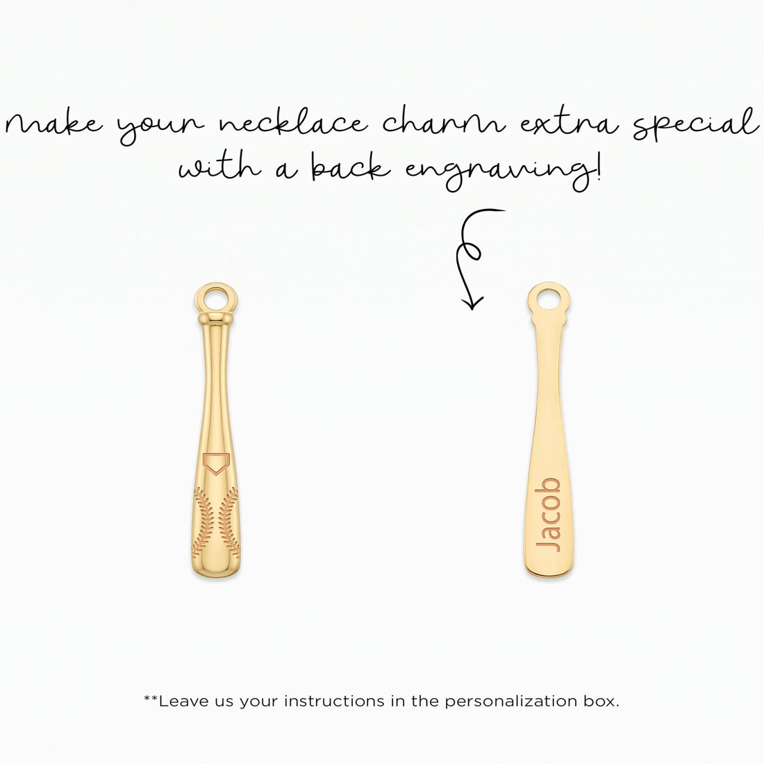 Baseball Bat Sports Charm