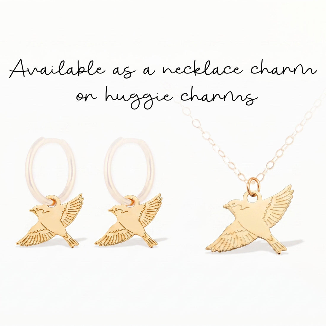 Flying Dove Necklace Charm