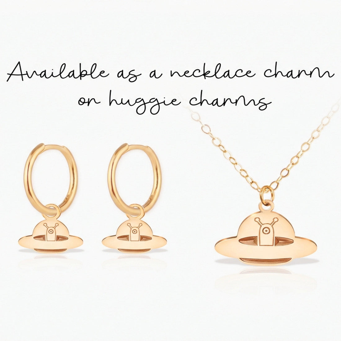 Ufo Alien Spaceship Charm