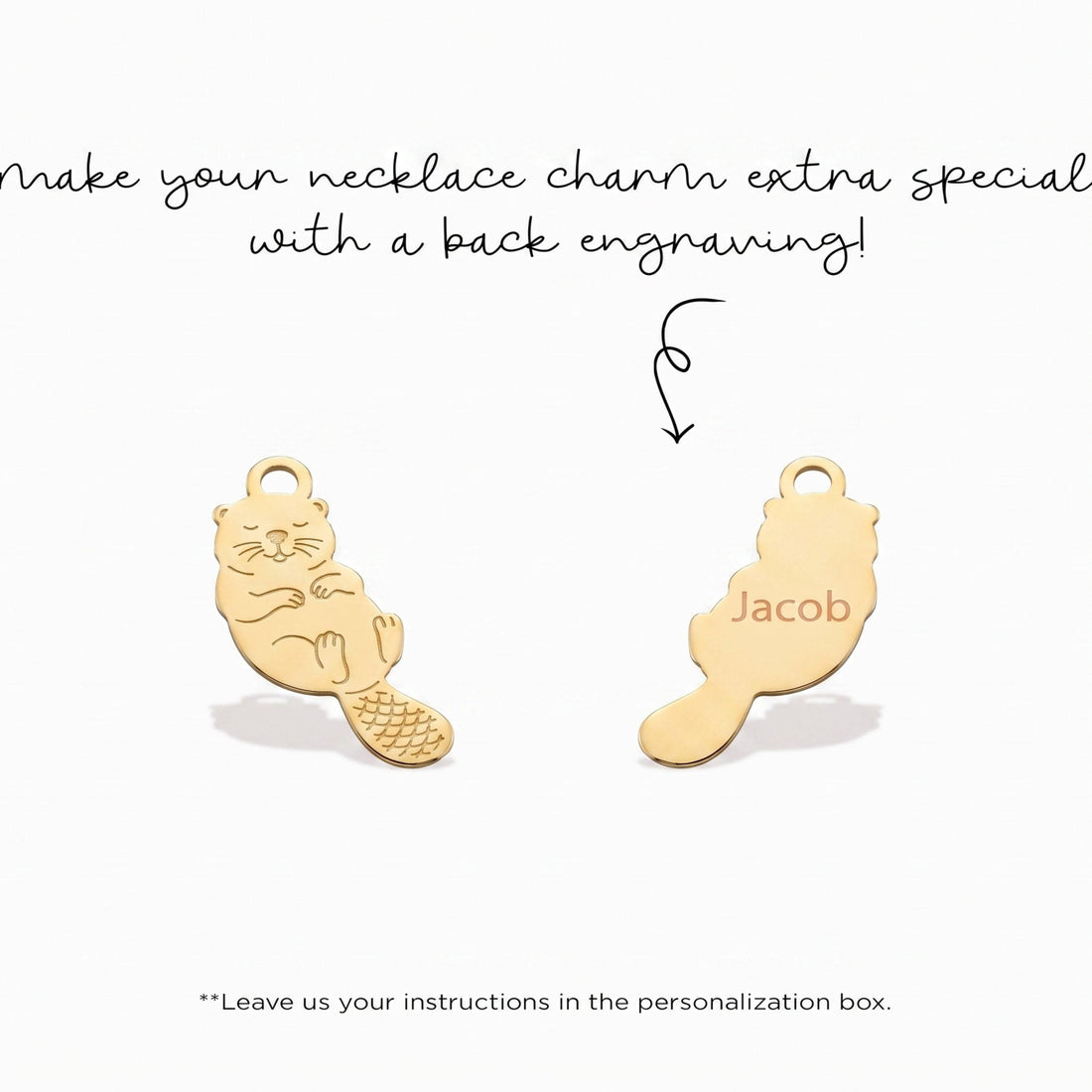 Sleeping Otter Necklace Charm