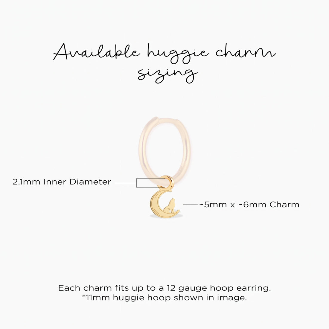 Crescent Moon Wolf Necklace Charm