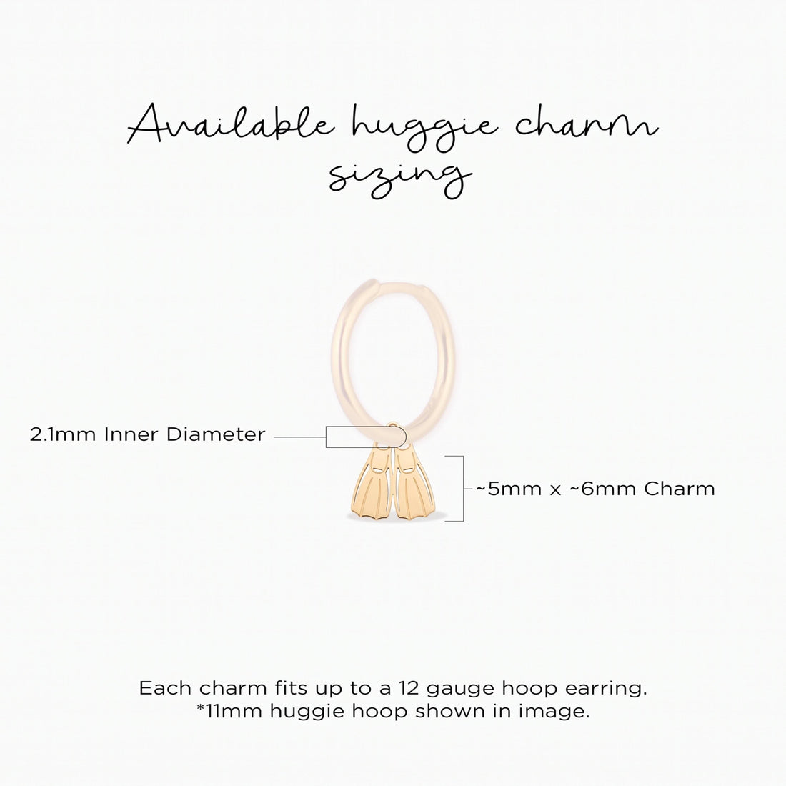 Diver Flipper Necklace Charm