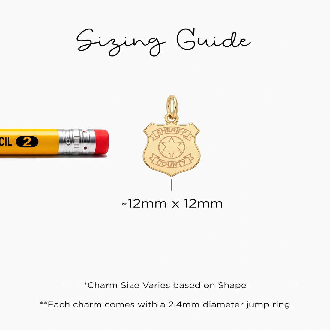 Sheriff Badge Necklace Charm