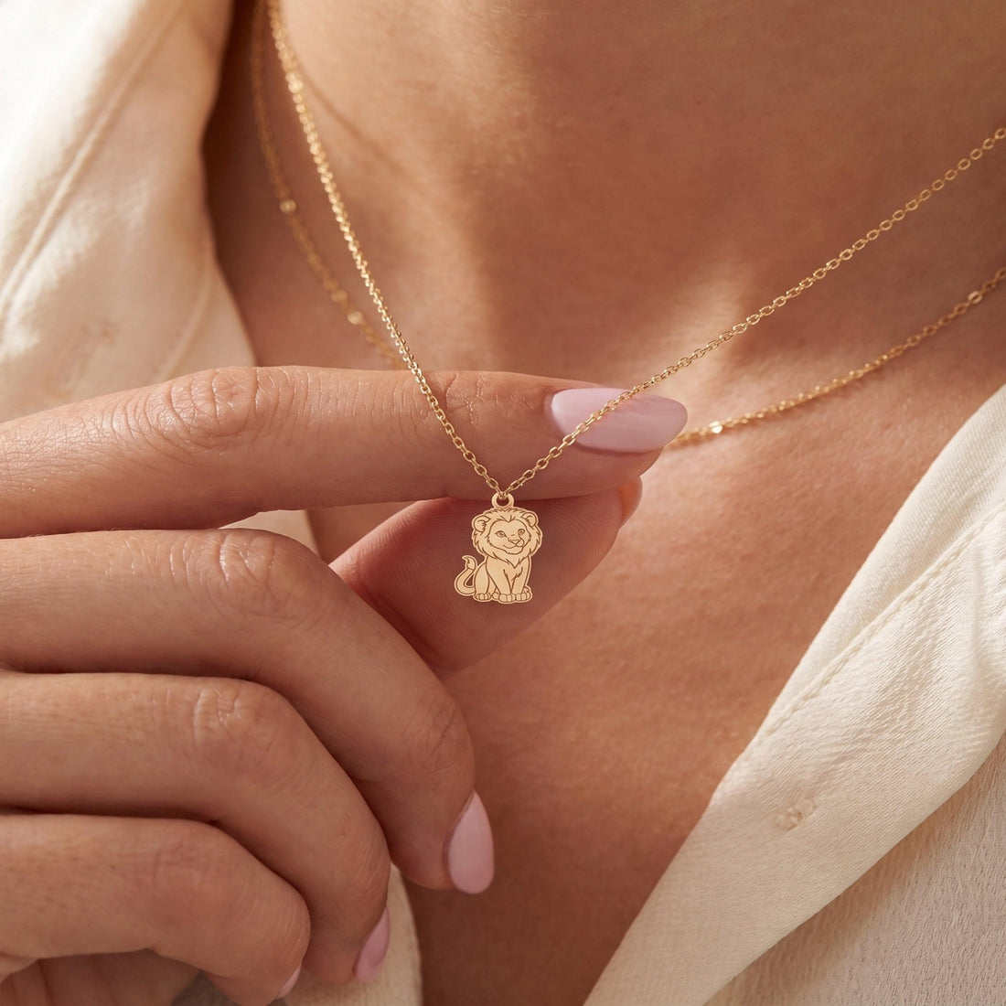 Lion Cat Necklace Charm