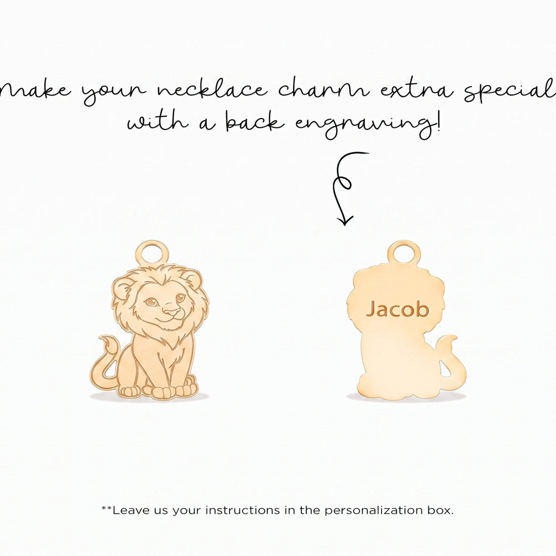 Lion Cat Necklace Charm