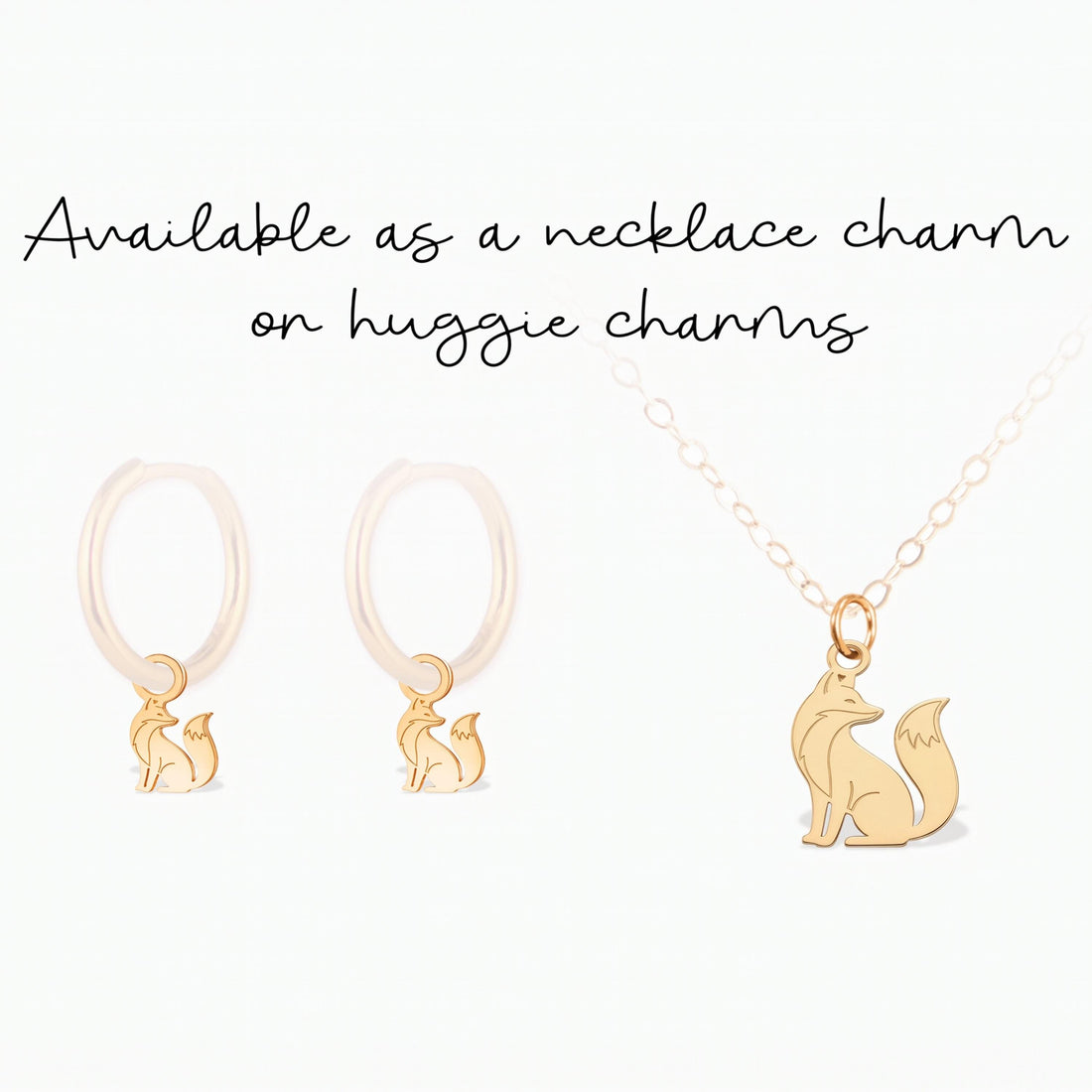 Sitting Fox Necklace Charm