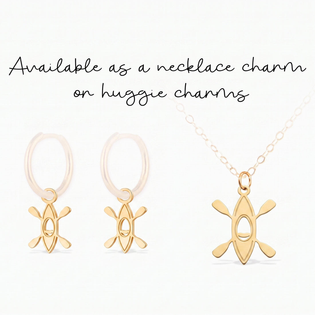Kayak Paddle Charm Pendant