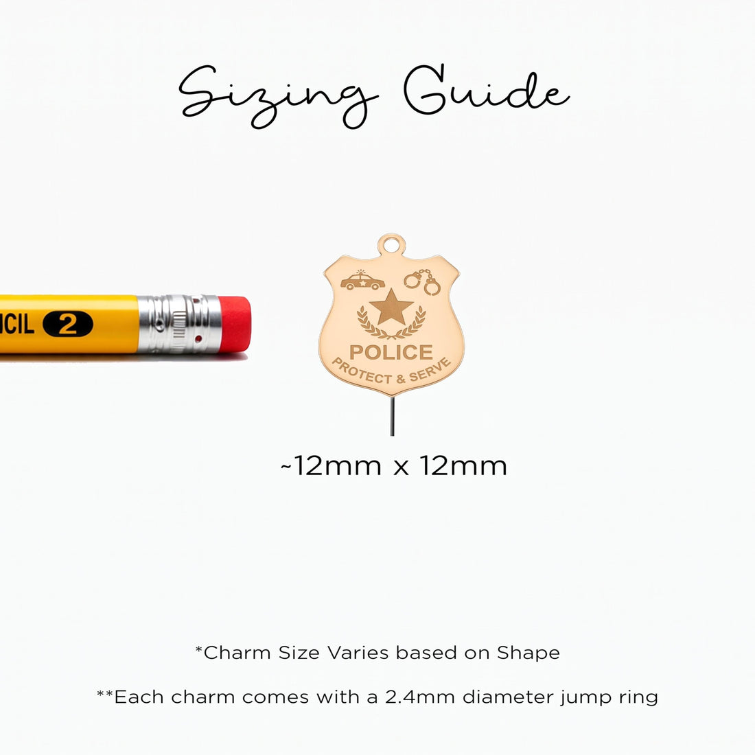 Police Badge Charm Pendant