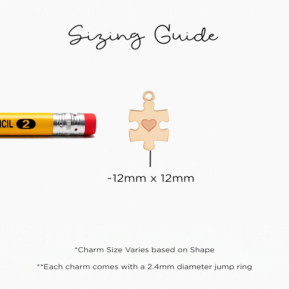 Puzzle Piece Heart Charm