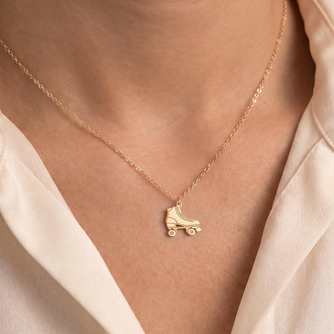 Roller Skate Necklace Charm