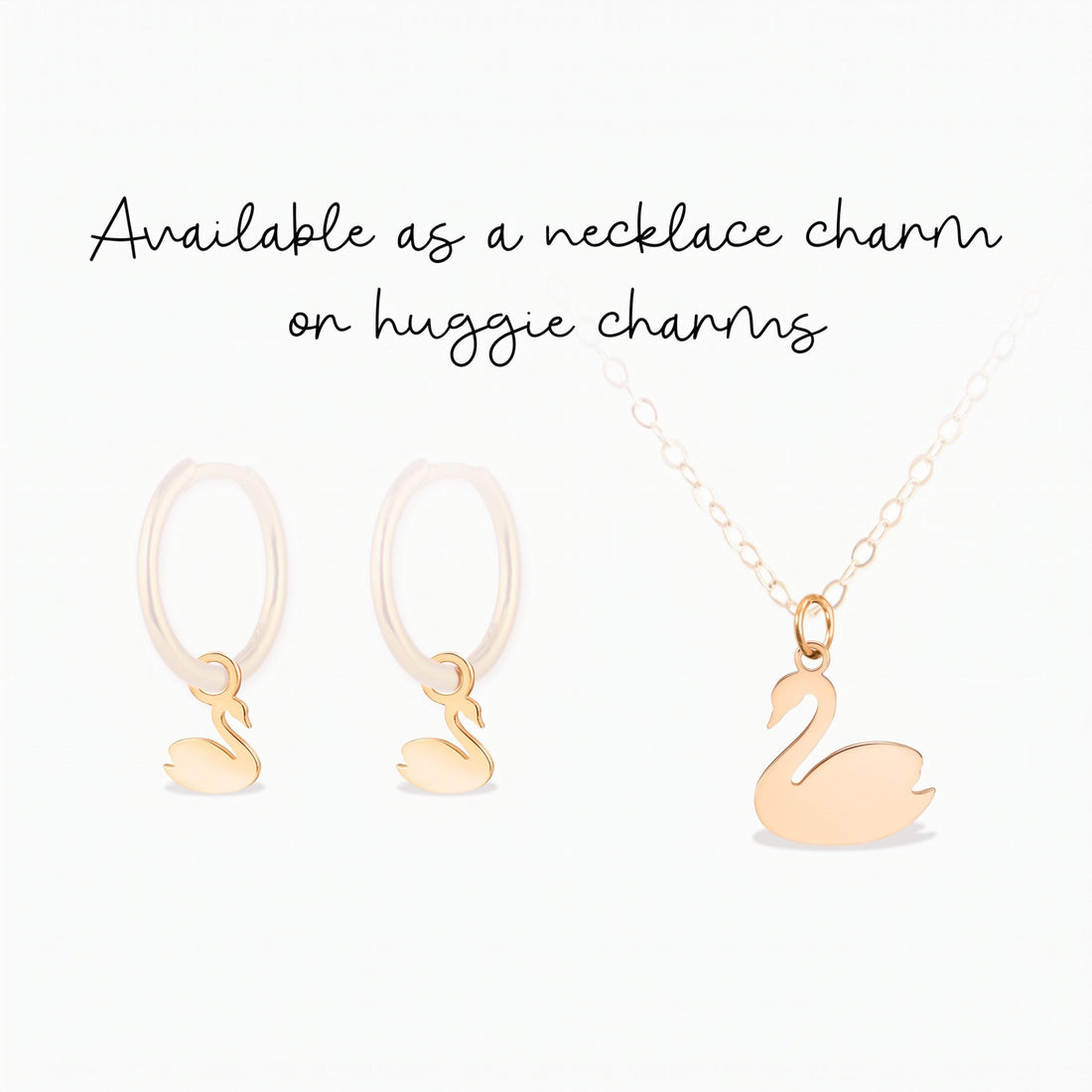 Swan Bird Necklace Charm