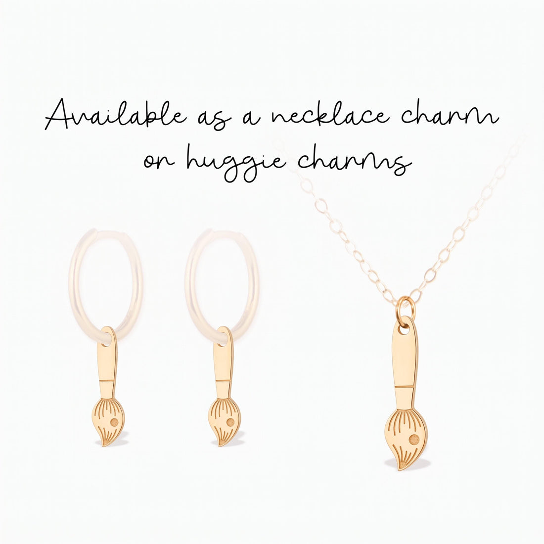 Paint Brush Necklace Charm