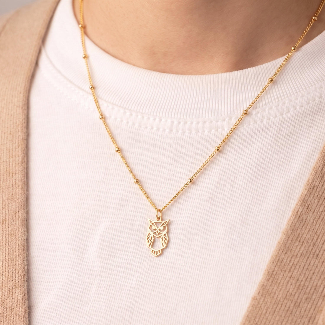 Sitting Owl Bird Charm