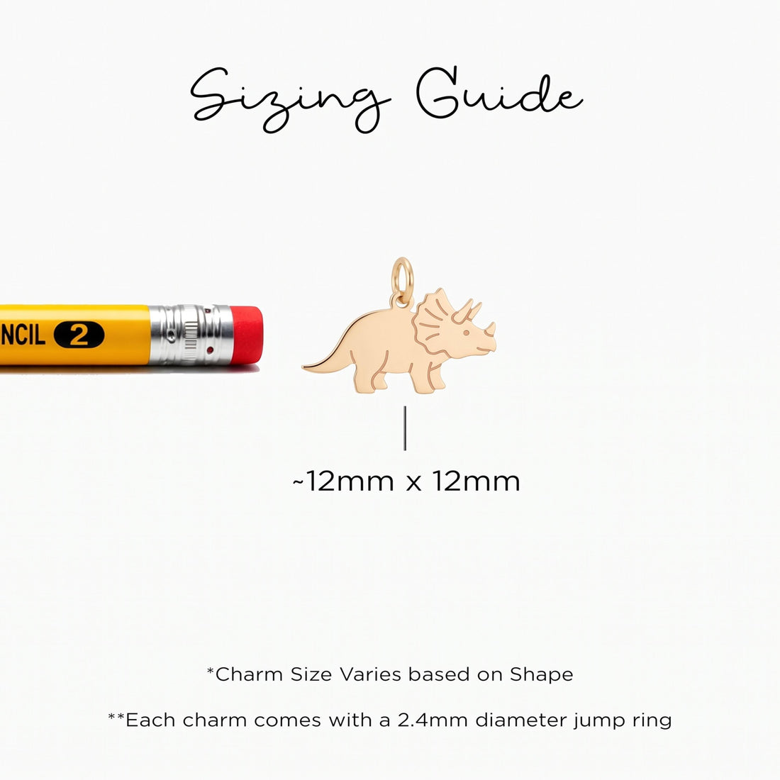 Triceratops Dinosaur Necklace Charm