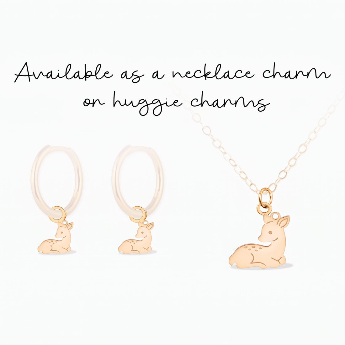Sitting Deer Fawn Charm