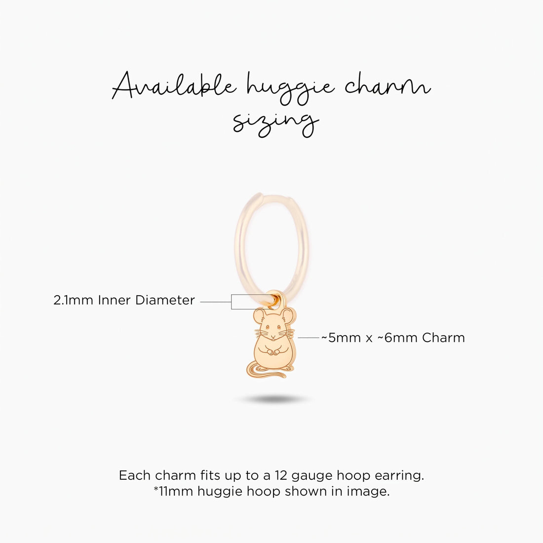 Dainty Standing Mouse Charm
