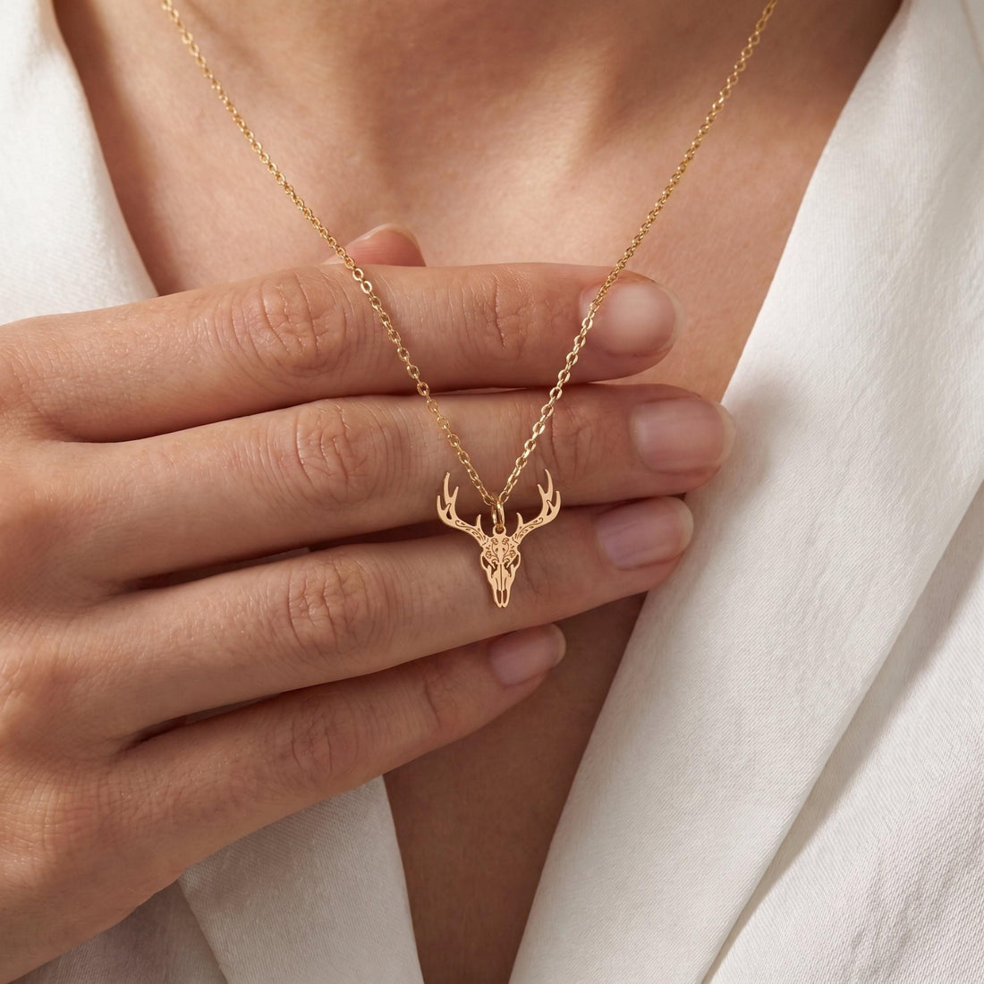 Deer Skull Charm Pendant