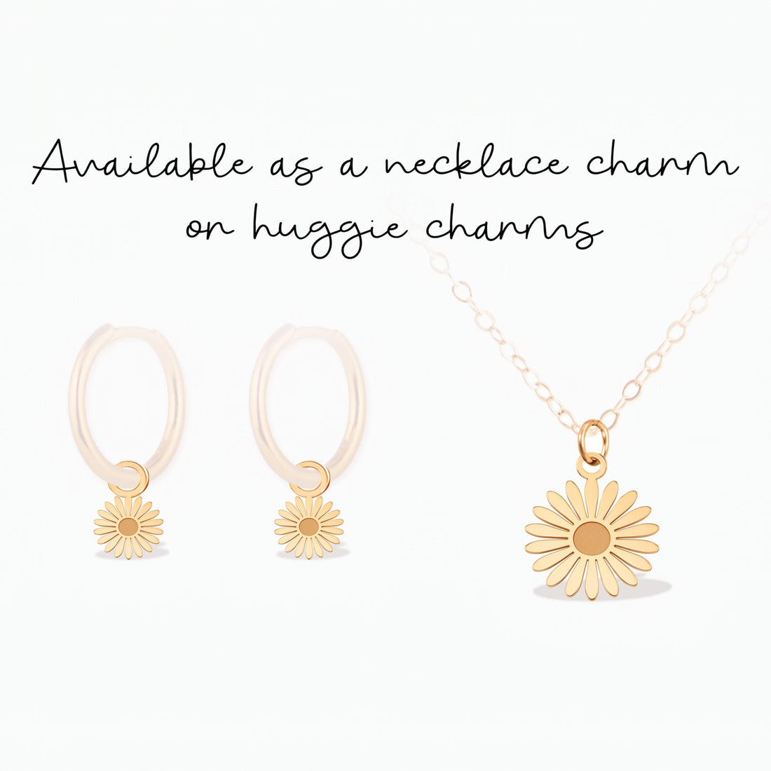 Daisy Bloom Flower Necklace Charm