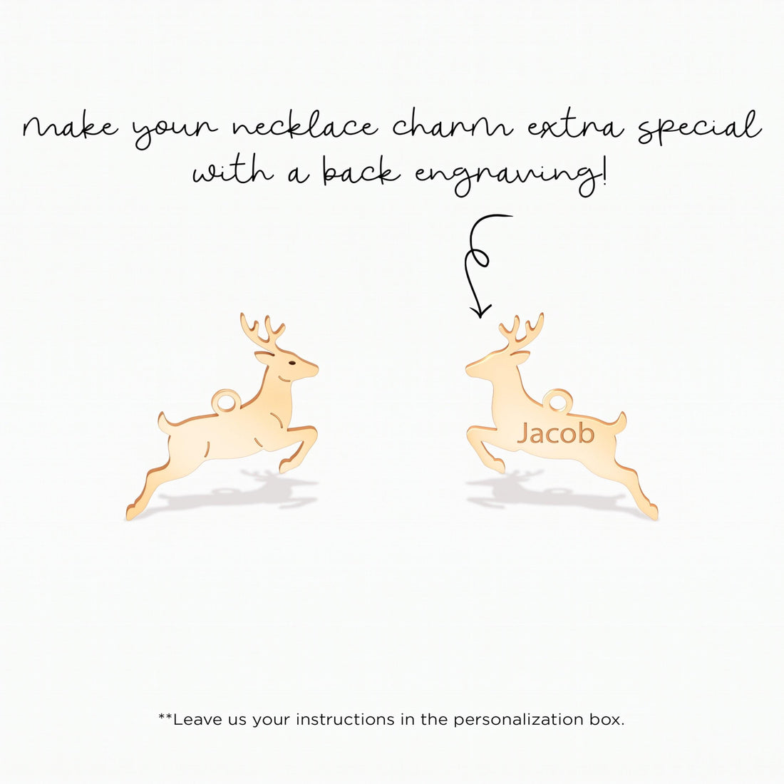 Leaping Deer Necklace Charm