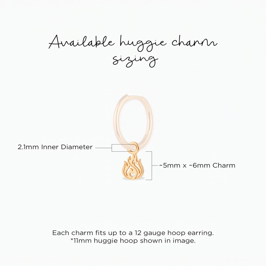 Heart Flame Necklace Charm