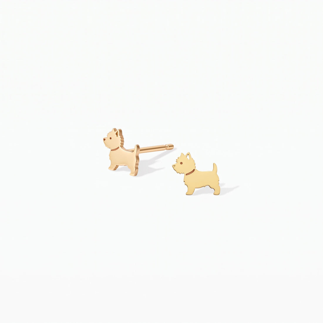 Westie Terrier Charm Stud Earrings