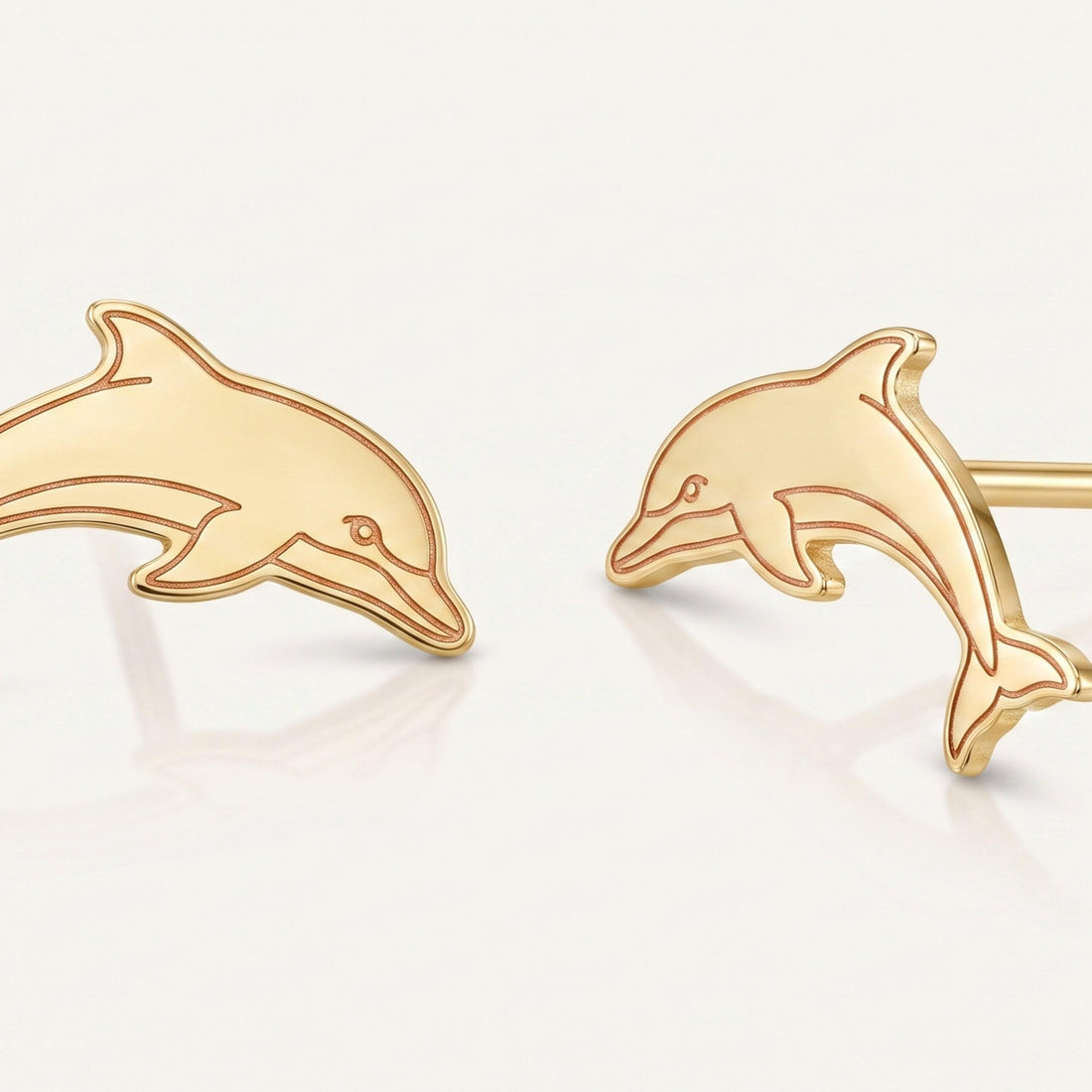Leaping Dolphin Stud Earrings