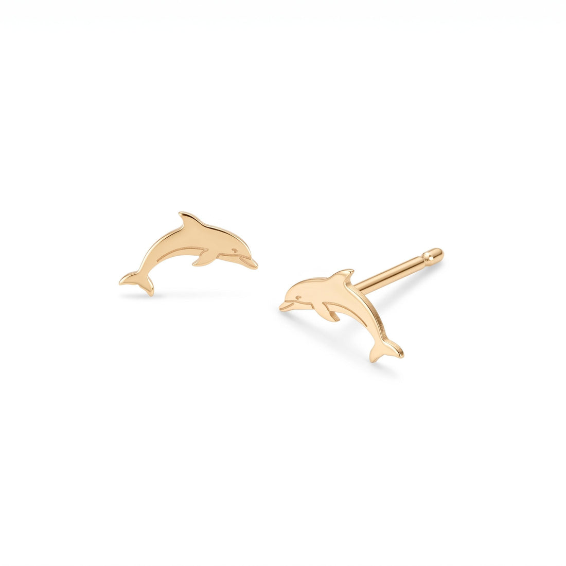 Leaping Dolphin Stud Earrings