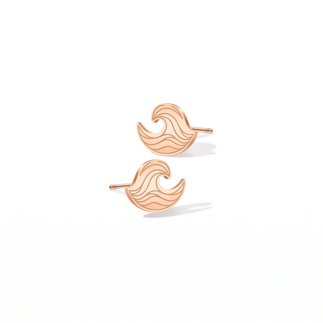 Ocean Wave Stud Earrings