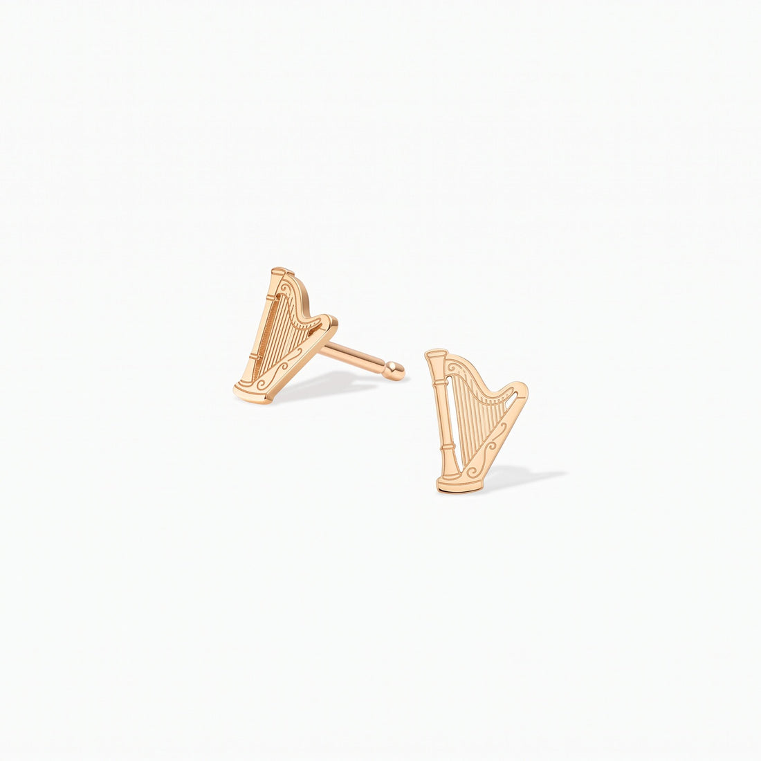 Concert Harp Charm Stud Earrings