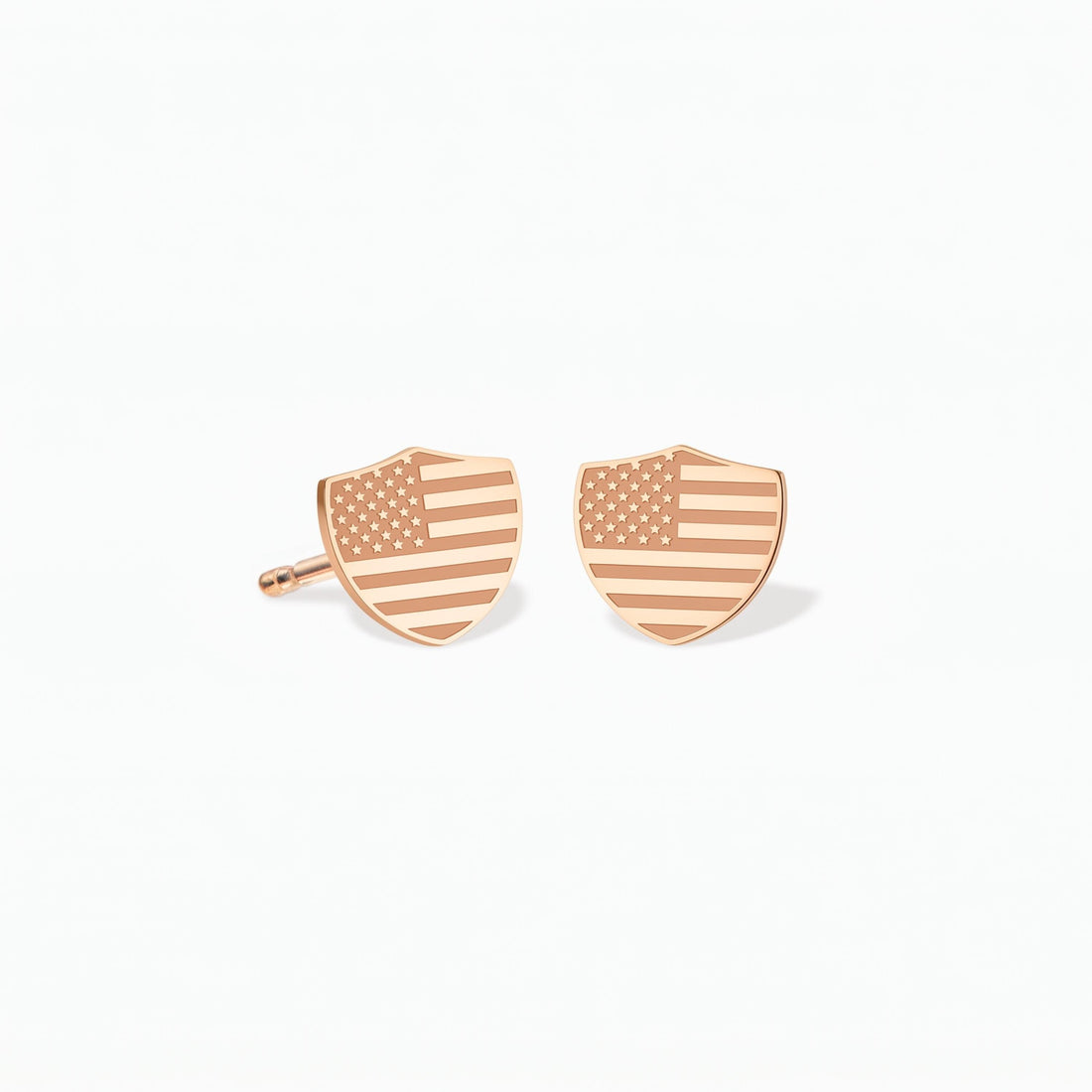 US Flag Shield Stud Earrings