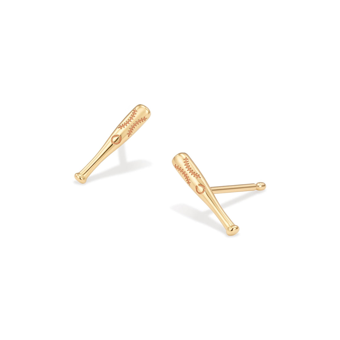Baseball Bat Charm Stud Earrings
