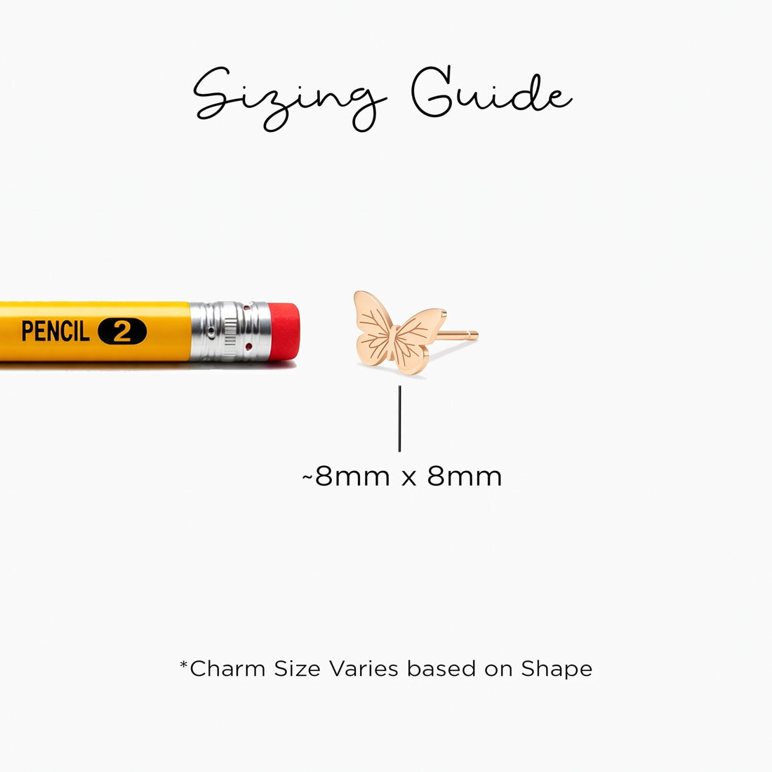 Butterfly Charm Stud Earrings