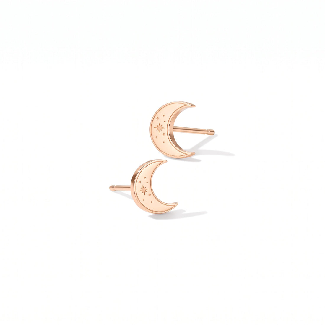 Crescent Moon Stud Earrings