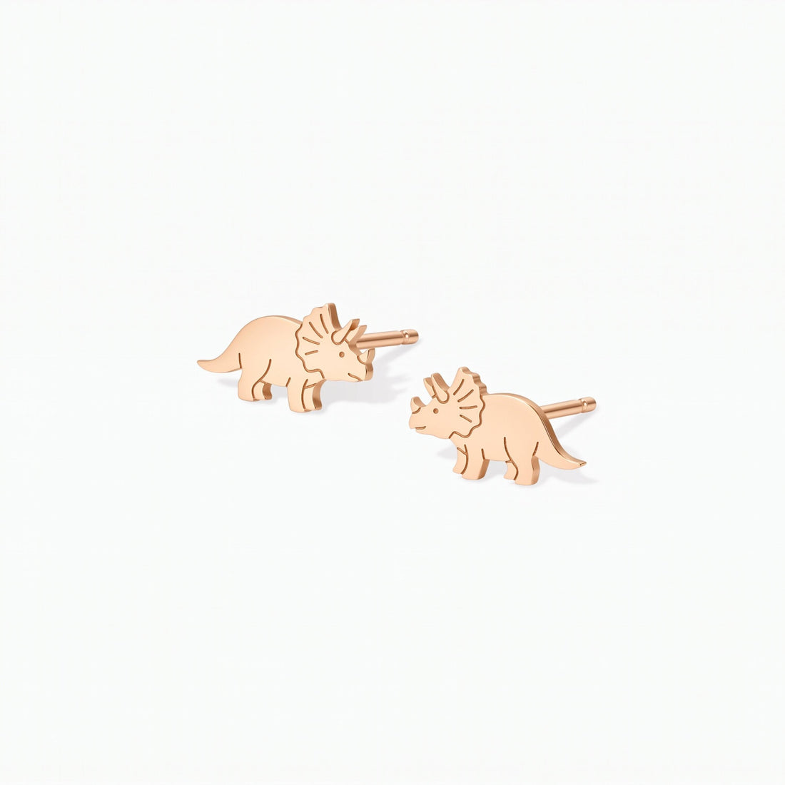 Triceratops Dinosaur Stud Earrings
