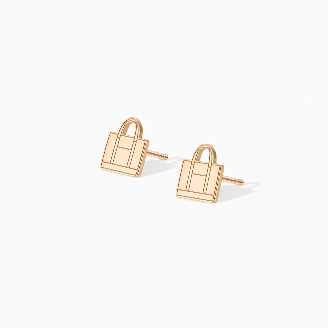 Tote Bag Charm Stud Earrings